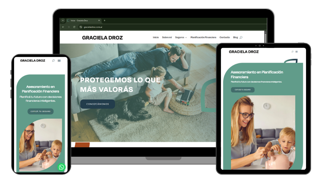 Sitio web Graciela Droz by Reddor Marketing - Agencia de publicidad digital Sitio web - Diseño web responsivo de Reddor Marketing - Agencia de publicidad digital - Agencia de marketing digital en Argentina – Reddor