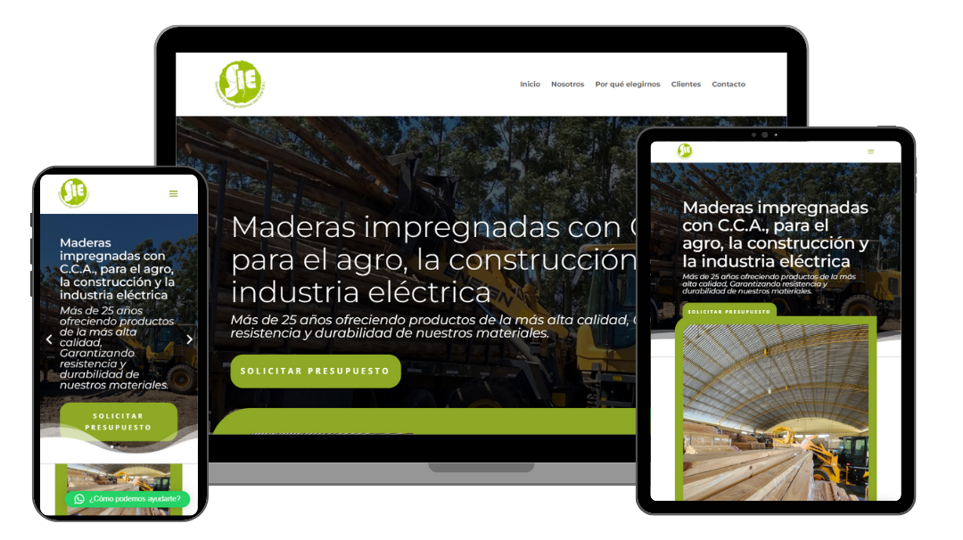 Trabajo para Sie Maderas - Reddor Marketing - Agencia de publicidad digital Landing page para SIE Maderas - Reddor Marketing - Agencia de publicidad digital